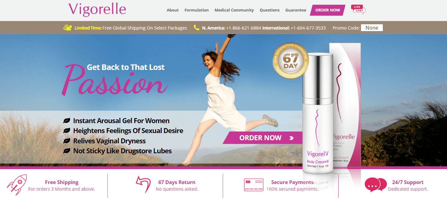 Vigorelle® Instant Arousal Gel for Women - Sexual Pleasure Enhancer